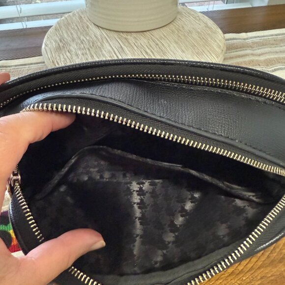 KARL LAGERFELD PARIS MAYBELLE CAMERA CROSSBODY BAG RAINBOW STRIPE STRAP CASUAL - Picture 10 of 16